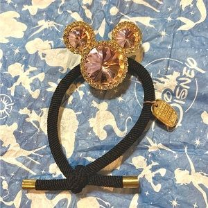 NWT Disney Mickey Mouse Inspired Pink Rhinestone Hair Elastic